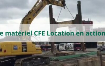 Le matériel CFE Location en action : Pelle sur chenilles KOMATSU PC290